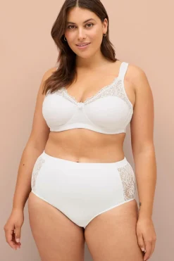 Ellos Bh'Er>Plus collection Bh med bøjler med blondedetaljer Hvid