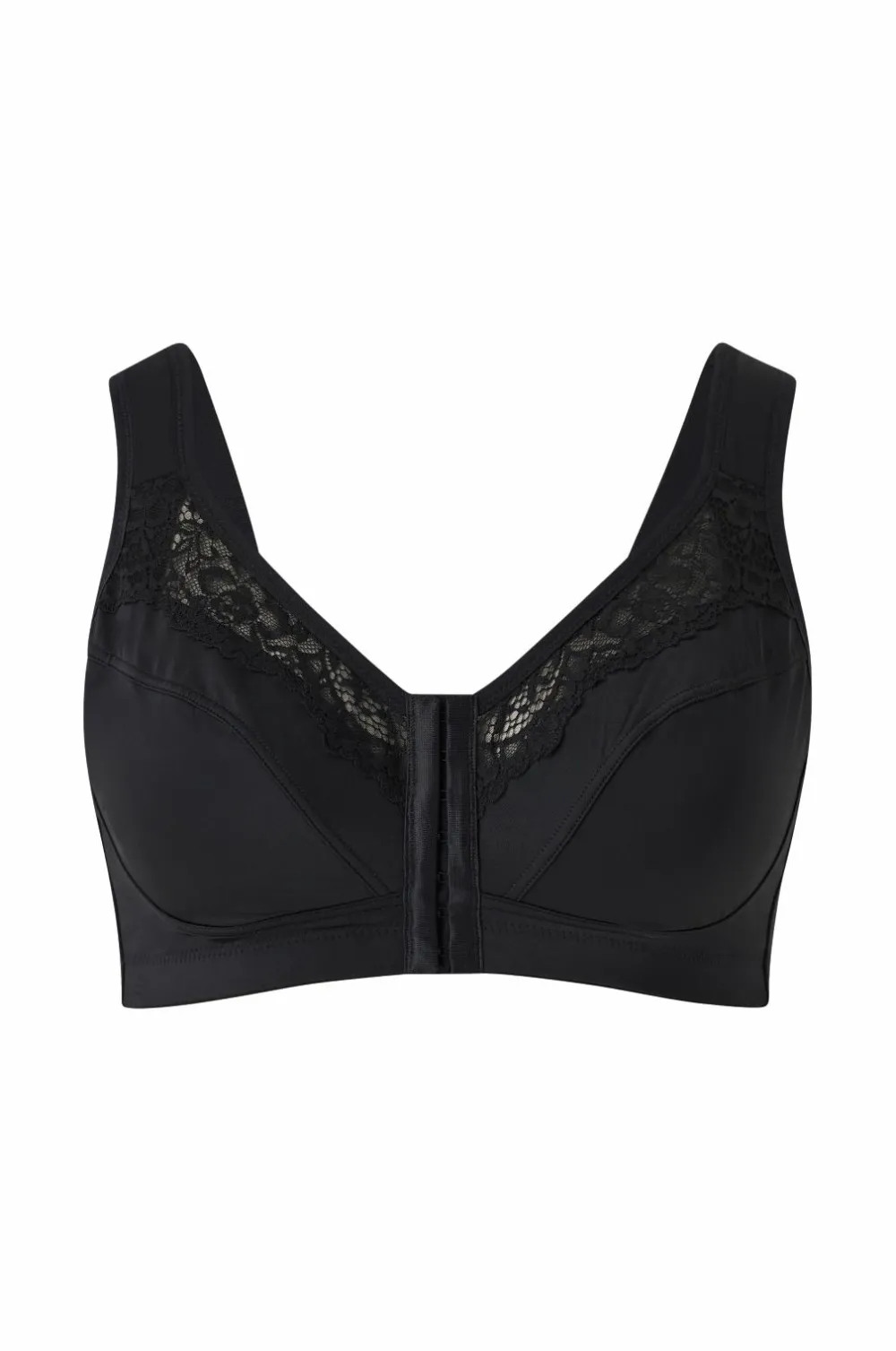 Ellos Plus collection Blød BH med blondedetaljer Sort