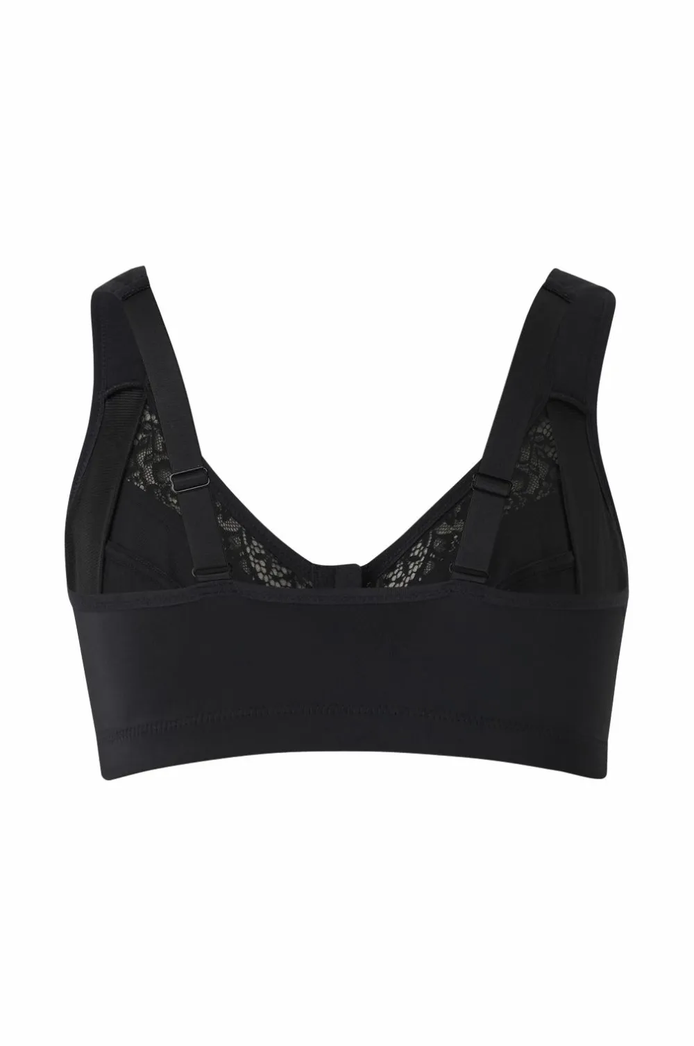 Ellos Plus collection Blød BH med blondedetaljer Sort