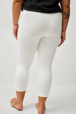 Ellos Plus collection Leggings med høj talje og 3/4 længde Hvid Discount