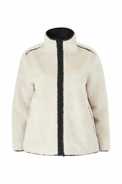 Ellos Plus collection Jakke i kunstskind Naturlig hvid