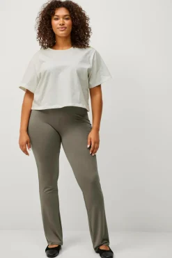 Ellos Plus collection Soft leggings med en bootcut Brun Online