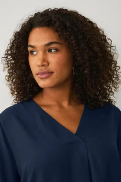 Ellos Plus collection Tunika med v-hals mørkeblå Best