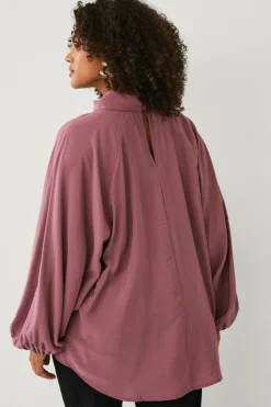 Ellos Plus collection Bluse med afslappet pasform rosa