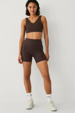 Ellos STUDIO Cykelshorts Structure Mørkebrun Discount
