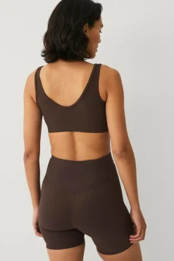 Ellos STUDIO Cykelshorts Structure Mørkebrun Discount