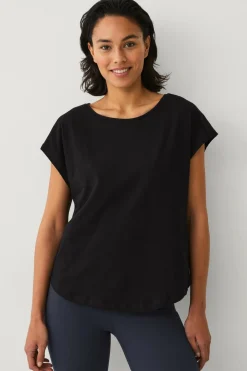 Ellos STUDIO Firkantet T-shirt blød Sort Online