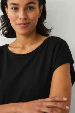 Ellos STUDIO Firkantet T-shirt blød Sort Online