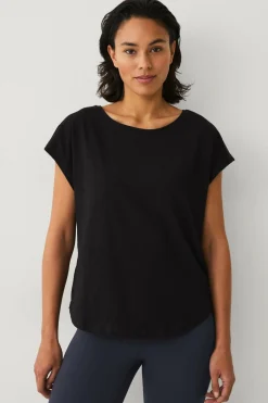 Ellos STUDIO Firkantet T-shirt blød Sort Online