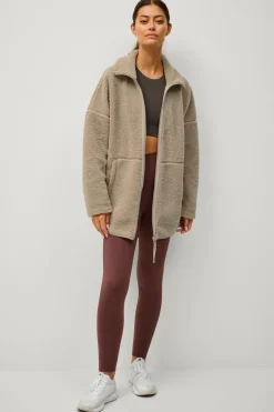 Ellos STUDIO Fleecejakke Full Zip Pile Core Beige Best