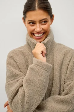 Ellos STUDIO Fleecejakke Full Zip Pile Core Beige Best