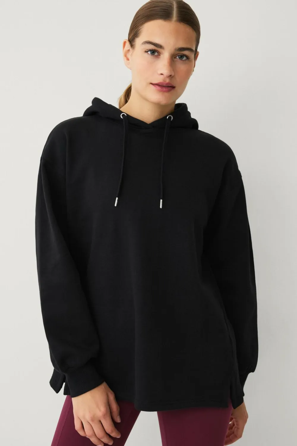 Ellos STUDIO Lang hættetrøje sort Discount