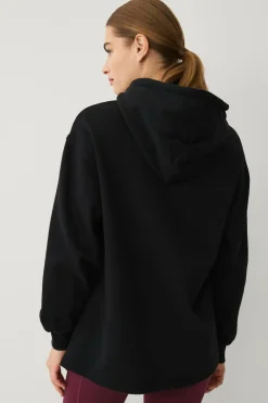 Ellos STUDIO Lang hættetrøje sort Discount