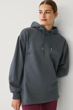 Ellos Træningstøj|Træningstøj>STUDIO Lang hættetrøje mørkegrå