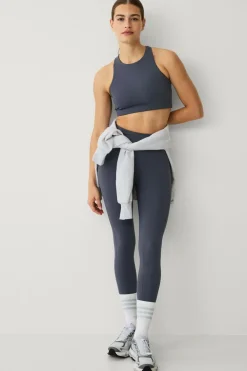 Ellos STUDIO Sports-bh Studio Bra High Neck Core Mørkegrå Sale