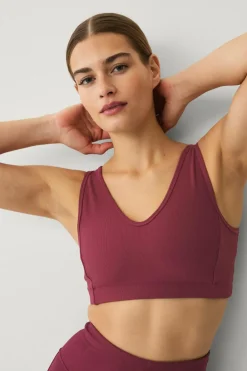 Ellos STUDIO Sports-bh V-neck Structure Vinrød Best