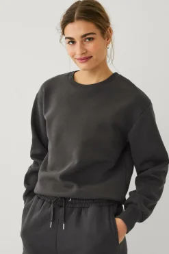 Ellos STUDIO Sweatshirt med rund halsudskæring Mørkegrå Hot