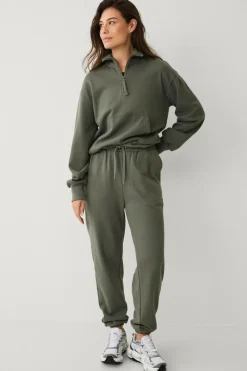 Ellos STUDIO Sweatshirt med høj krave grågrøn Discount