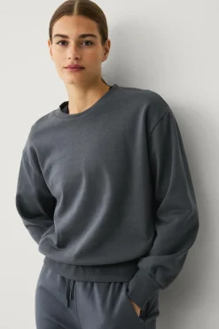 Ellos STUDIO Sweatshirt med rund hals mørkegrå Best