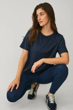 Ellos STUDIO Træningstop Loose Top Core SS Mørk blå Hot