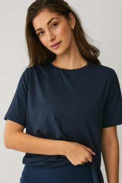 Ellos STUDIO Træningstop Loose Top Core SS Mørk blå Hot