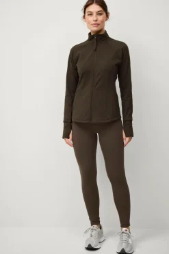 Ellos STUDIO Træningstights Warm Tights Flat Front Core Mørkebrun New