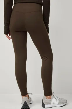 Ellos STUDIO Træningstights Warm Tights Flat Front Core Mørkebrun New