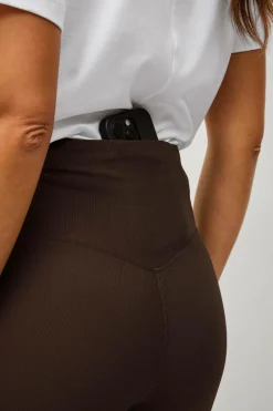 Ellos STUDIO Træningstights Structure Mørkebrun Online