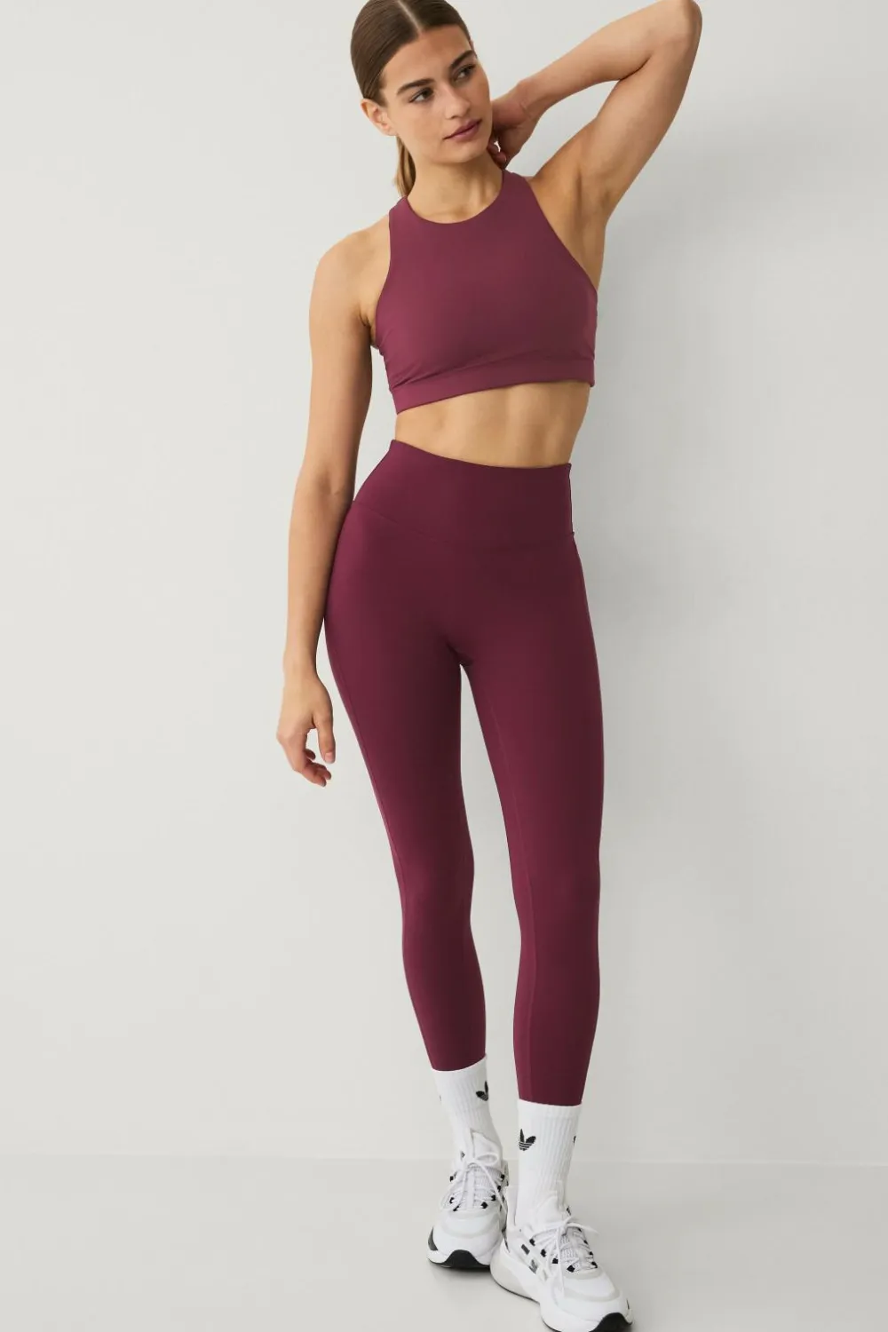 Ellos STUDIO Træningstights Studio Tights Flat Front Core Vinrød Online