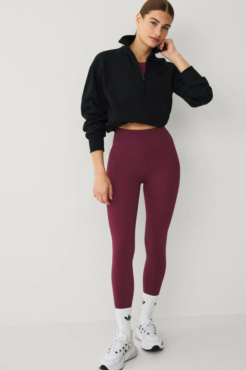 Ellos STUDIO Træningstights Studio Tights Flat Front Core Vinrød Online