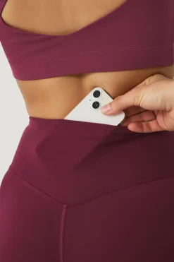 Ellos STUDIO Træningstights Studio Tights Flat Front Core Vinrød Online