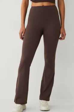 Ellos Træningstøj|Træningstøj>STUDIO Træningstights Flare Soft Mørkebrun