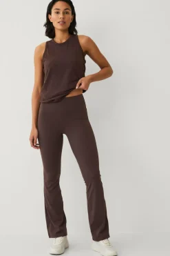 Ellos Træningstøj|Træningstøj>STUDIO Træningstights Flare Soft Mørkebrun