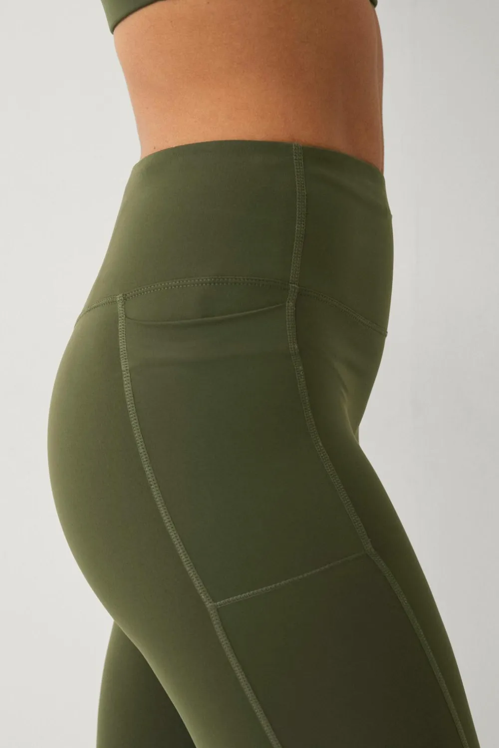 Ellos STUDIO Træningstights Hip Pocket Core Mørke skovgrøn New