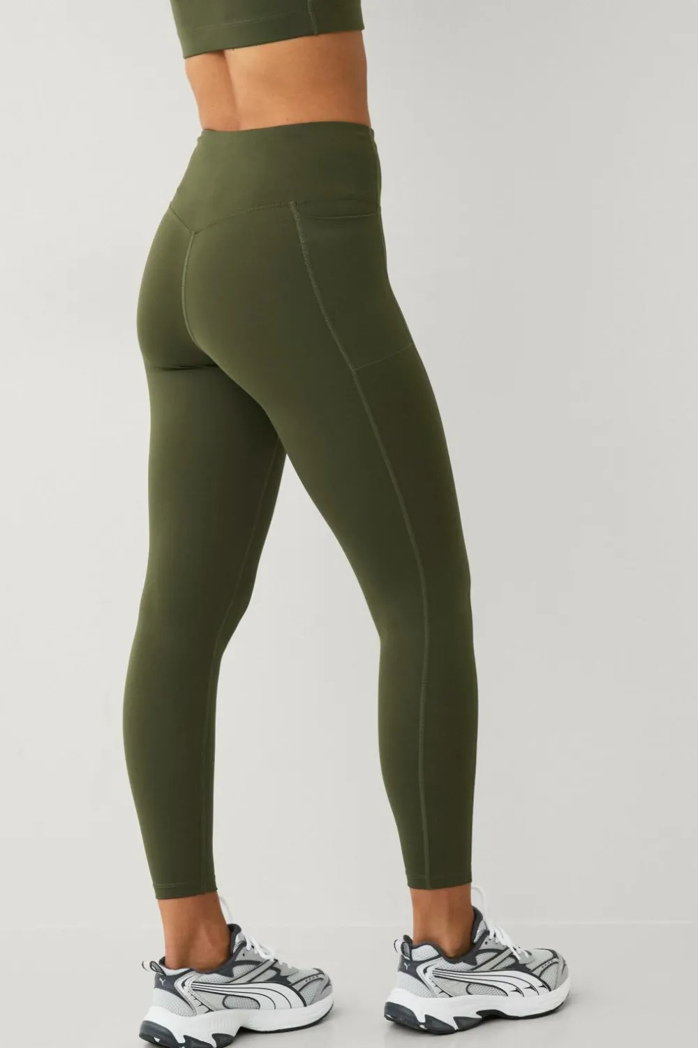 Ellos STUDIO Træningstights Hip Pocket Core Mørke skovgrøn New