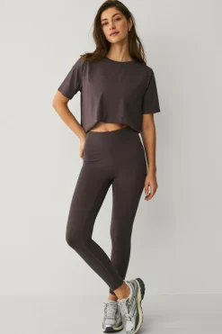 Ellos STUDIO Træningstop Loose Top Core SS Brun Hot