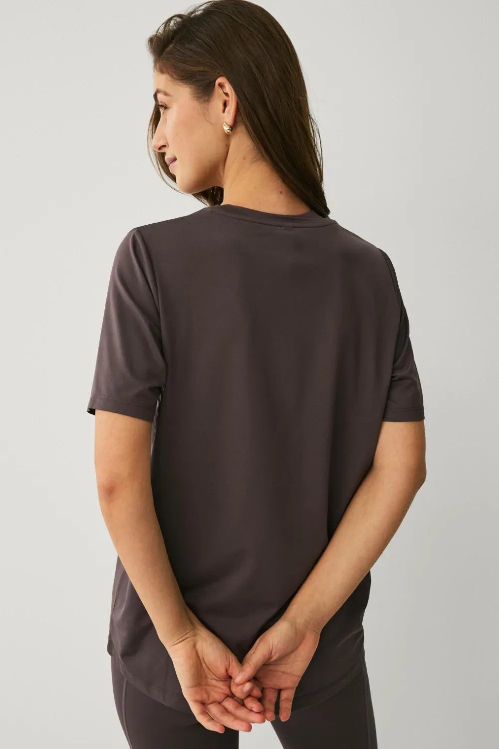 Ellos STUDIO Træningstop Loose Top Core SS Brun Hot