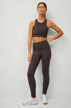 Ellos STUDIO Træningstights Hip Pocket Core Mørkebrun Outlet