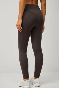 Ellos STUDIO Træningstights Hip Pocket Core Mørkebrun Outlet