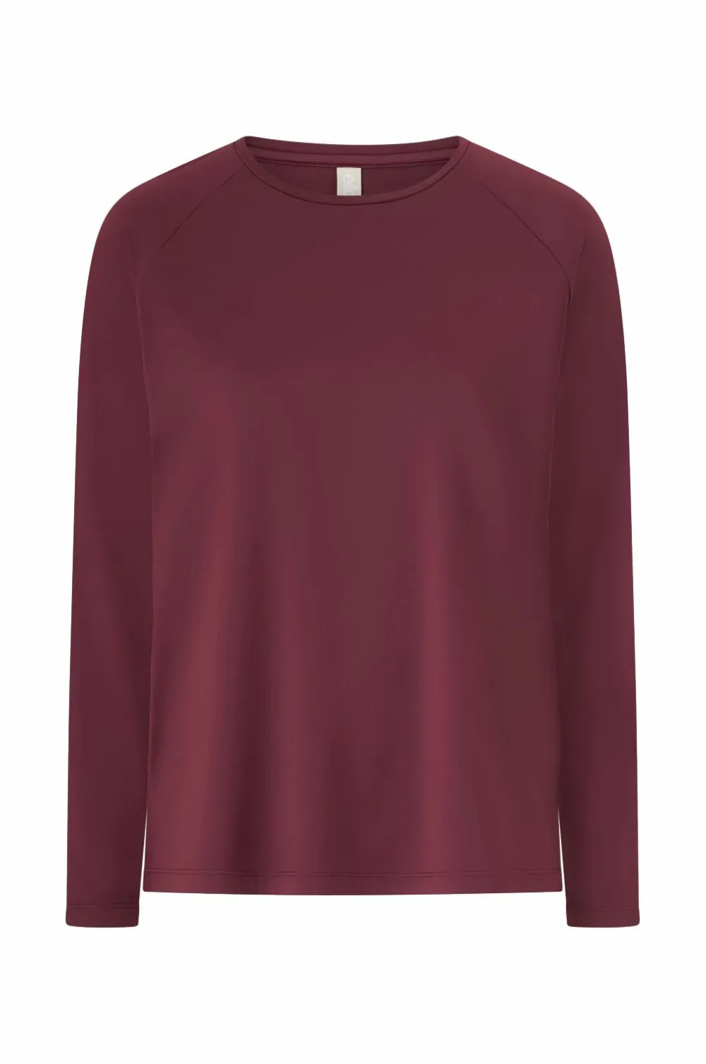 Ellos STUDIO Træningstop Loose Top Core LS vinrød Clearance