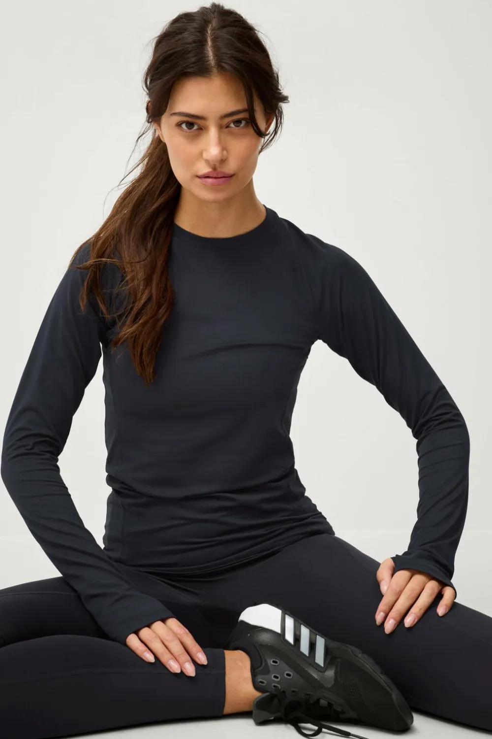 Ellos Træningstøj|Træningstøj>STUDIO Træningstop LS Tee Core Sort