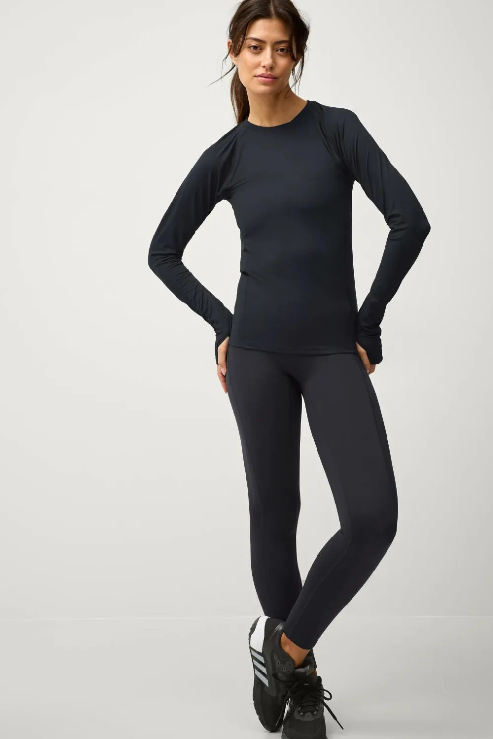 Ellos Træningstøj|Træningstøj>STUDIO Træningstop LS Tee Core Sort