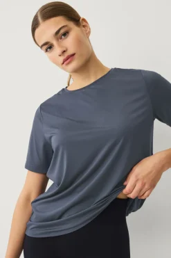 Ellos STUDIO Træningstop Loose Top Core SS Mørkegrå New