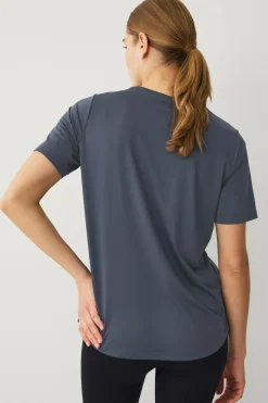 Ellos STUDIO Træningstop Loose Top Core SS Mørkegrå New