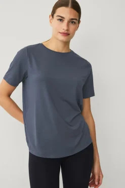 Ellos STUDIO Træningstop Loose Top Core SS Mørkegrå New