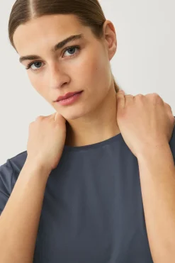 Ellos STUDIO Træningstop Loose Top Core SS Mørkegrå New