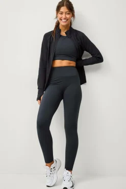 Ellos Træningstøj|Træningstøj>STUDIO Træningstights Warm Tights Flat Front Core Sort