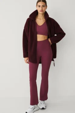 Ellos Træningstøj|Træningstøj>STUDIO Træningstights Flare Structure Tights Vinrød