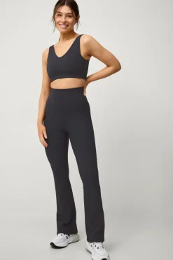 Ellos Træningstøj|Træningstøj>STUDIO Træningstights Flare Structure Tights Sort