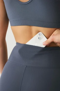 Ellos STUDIO Træningstights Flare Structure Tights Mørkegrå Sale